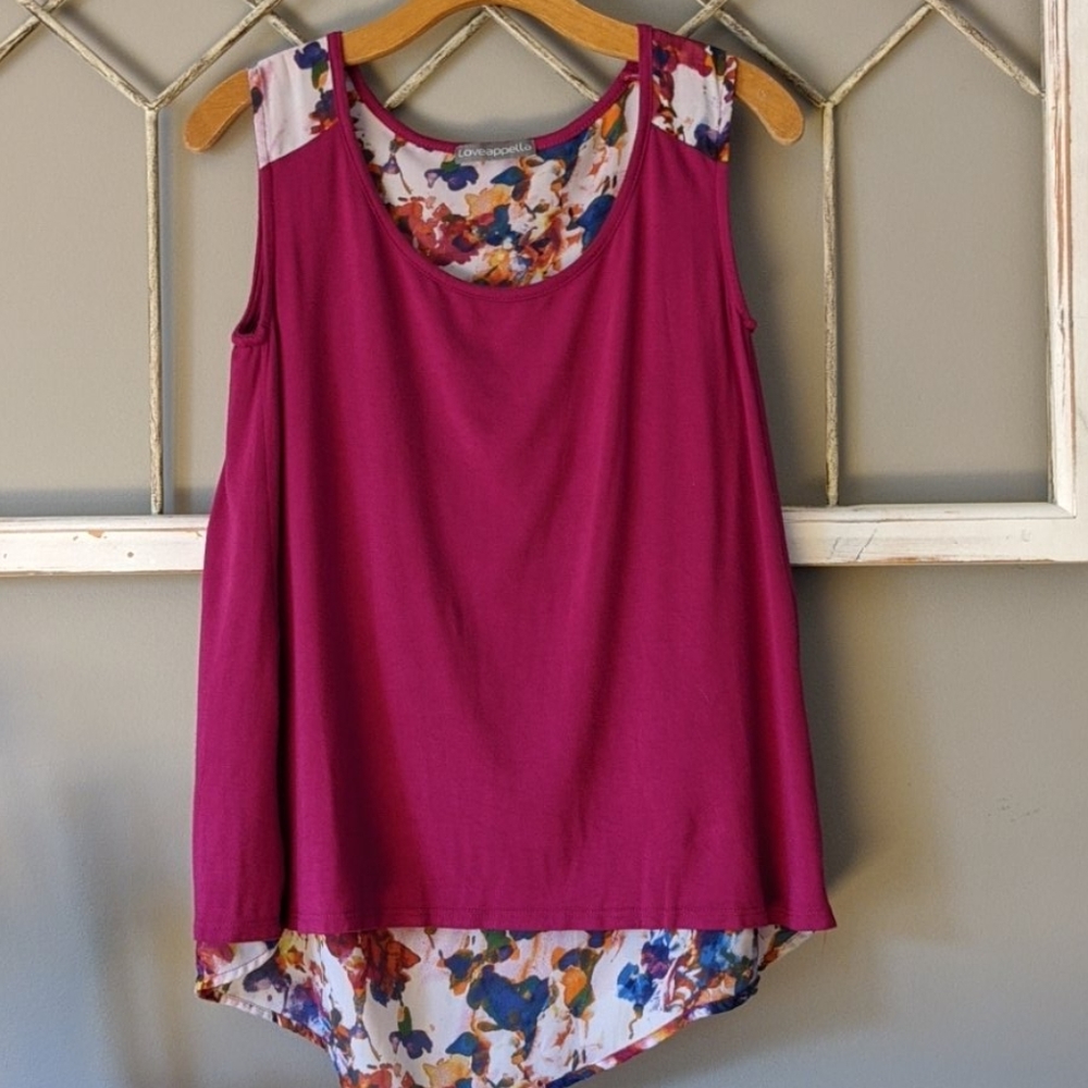 FINAL CLEARANCE ITEM.  Loveappella split back sleeveless top Stitch Fix